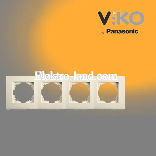  Рамка четверная горизонтальная крем VIKO LINNERA 